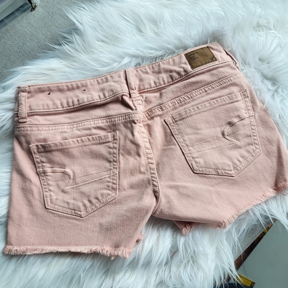 American Eagle Light Pink Jean Shorts Short Ladies - Picture 3 of 9
